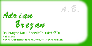 adrian brezan business card
